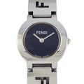 Fendi Watch Orologi Black Dial Logo Bracelet SS Quartz Analog