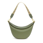 Loewe Shoulder Bag Luna Small Avocado Green Silk Calfskin Gold