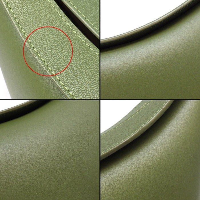 Loewe Shoulder Bag Luna Small Avocado Green Silk Calfskin Gold — view 8