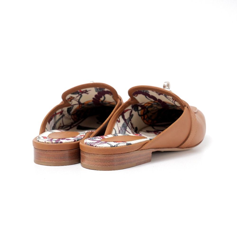 Hermes Oz Mules 36.5 Kelly Buckle Sandals — view 3