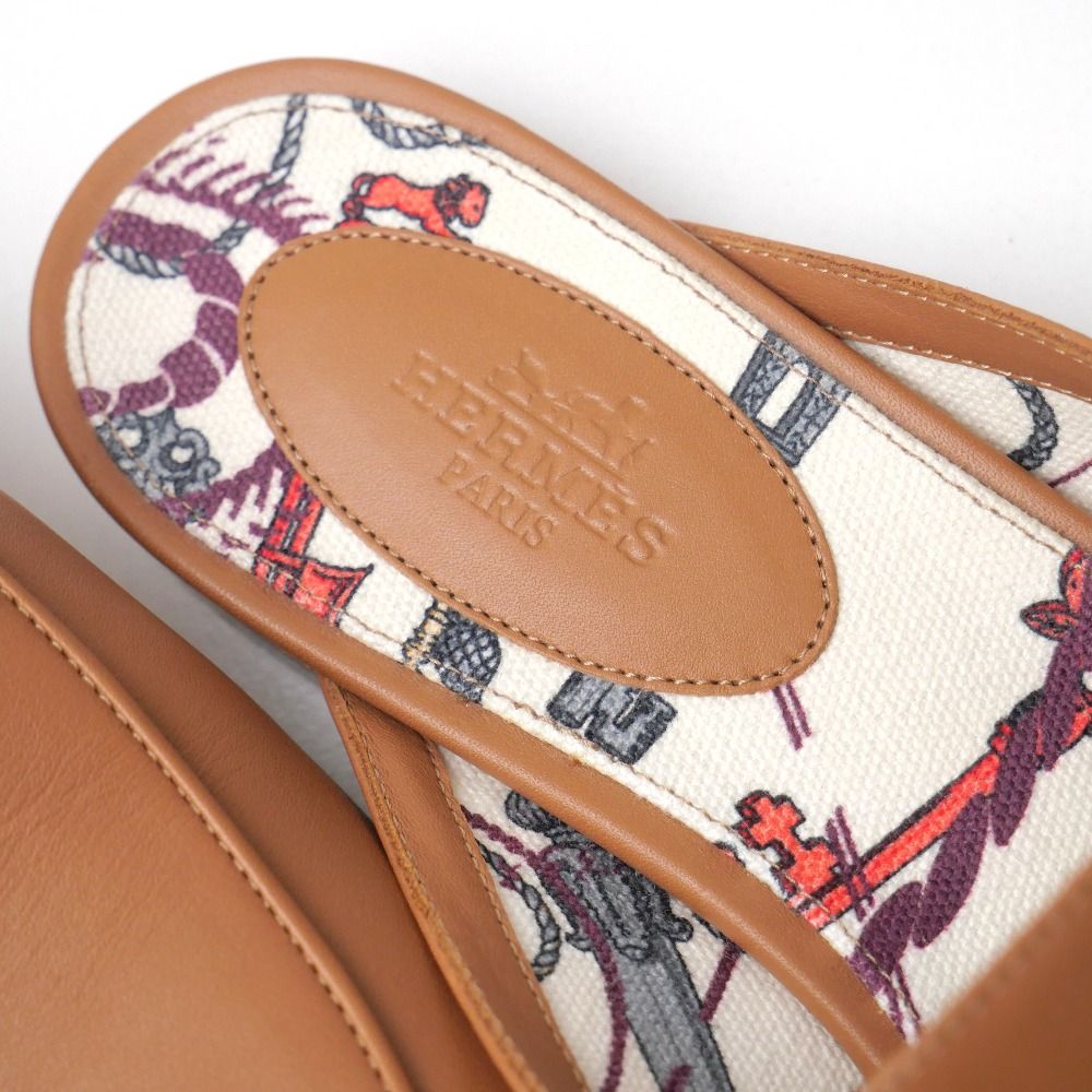 Hermes Oz Mules 36.5 Kelly Buckle Sandals — view 7