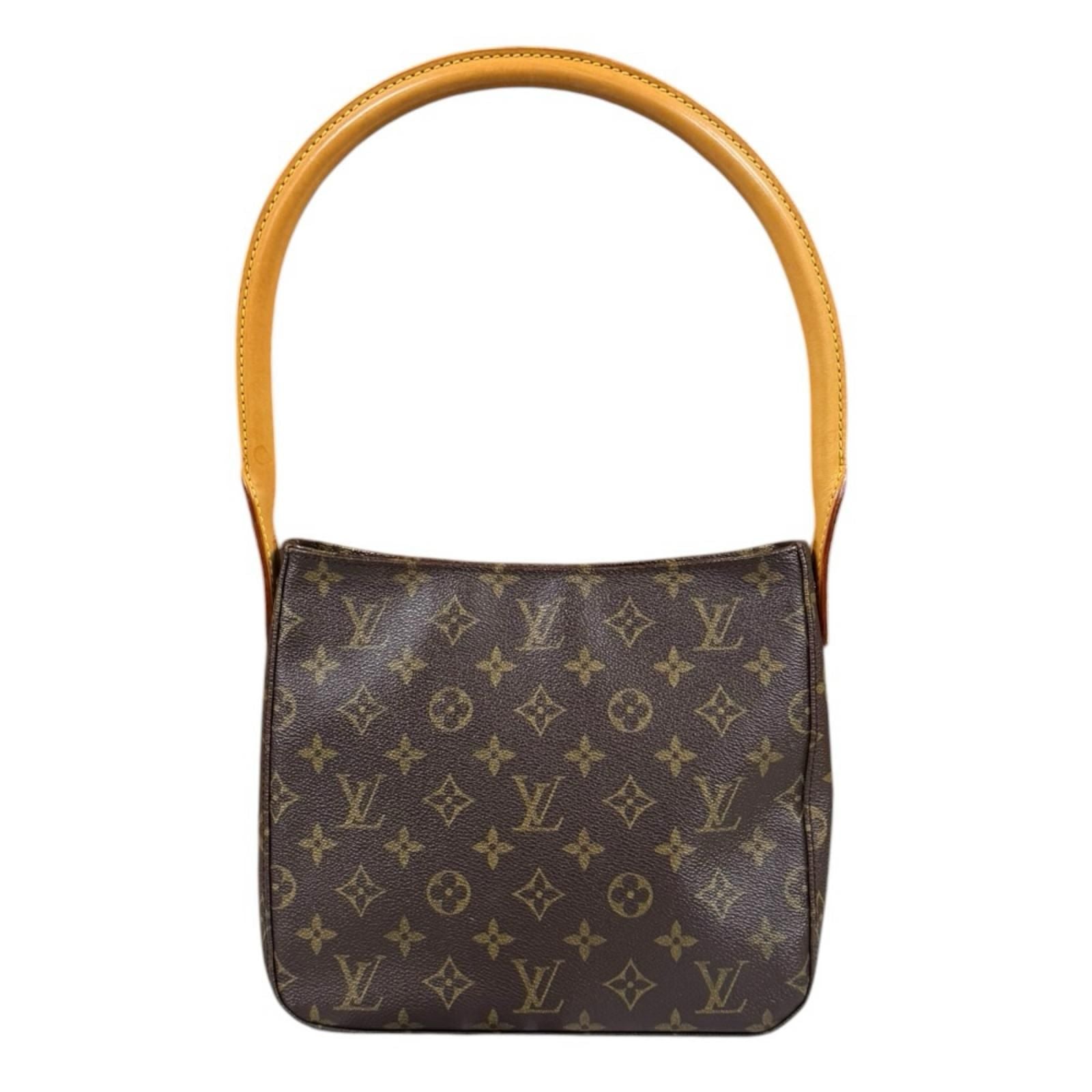 Louis Vuitton Looping MM Monogram Shoulder Bag Canvas Brown