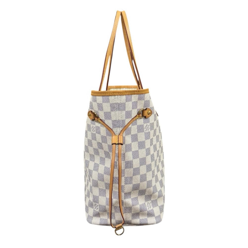 Louis Vuitton Neverfull MM Damier Azur Tote Canvas White — view 5