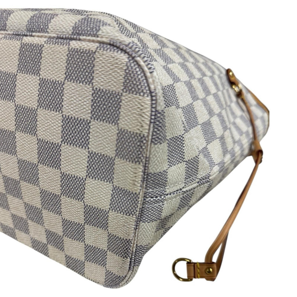 Louis Vuitton Neverfull MM Damier Azur Tote Canvas White — view 9