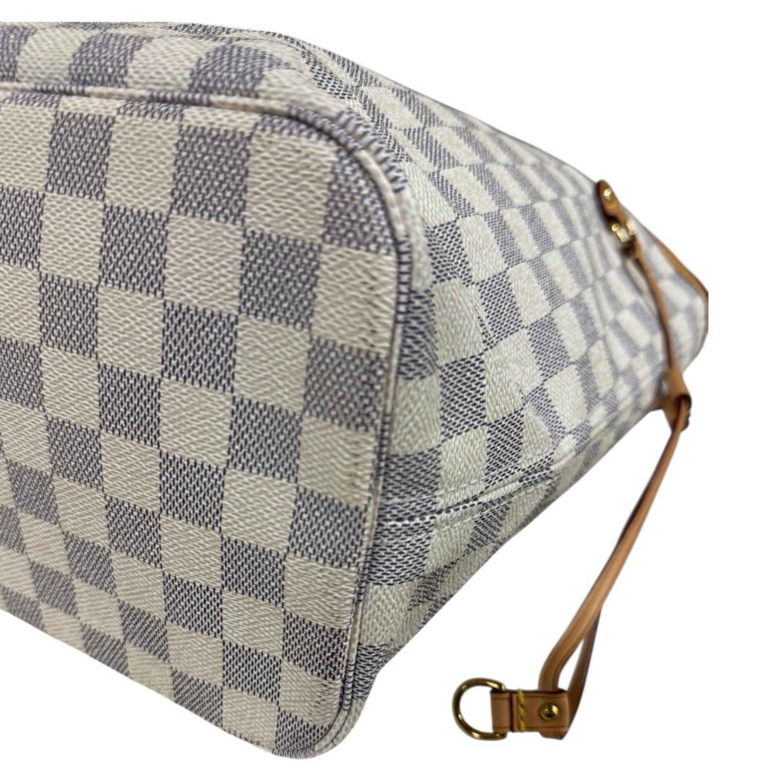 Louis Vuitton Neverfull MM Damier Azur Tote Canvas White — view 9