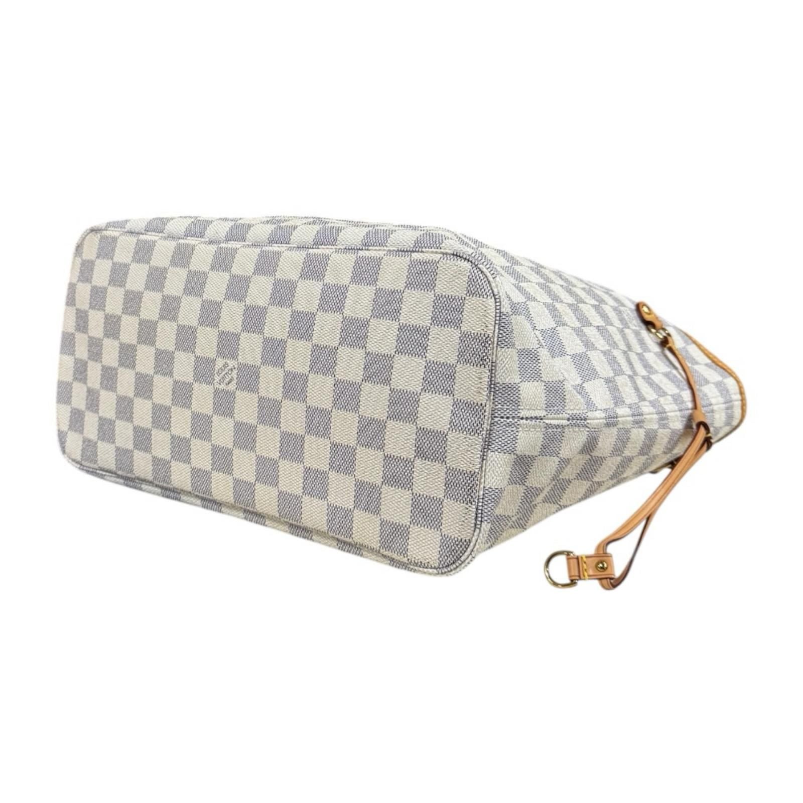 Louis Vuitton Neverfull MM Damier Azur Tote Canvas White — view 6