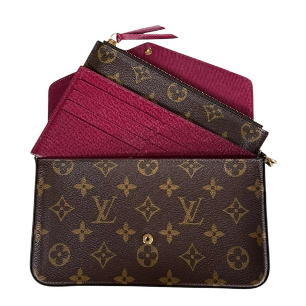 Louis Vuitton Pochette Felicity Monogram Shoulder Bag Canvas Brown — view 8