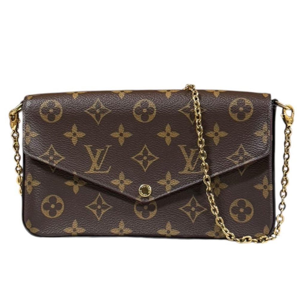 Louis Vuitton Pochette Felicity Monogram Shoulder Bag Canvas Brown