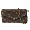 Louis Vuitton Pochette Felicity Monogram Shoulder Bag Canvas Brown