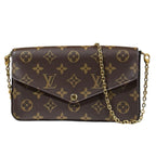 Louis Vuitton Pochette Felicity Monogram Shoulder Bag Canvas Brown