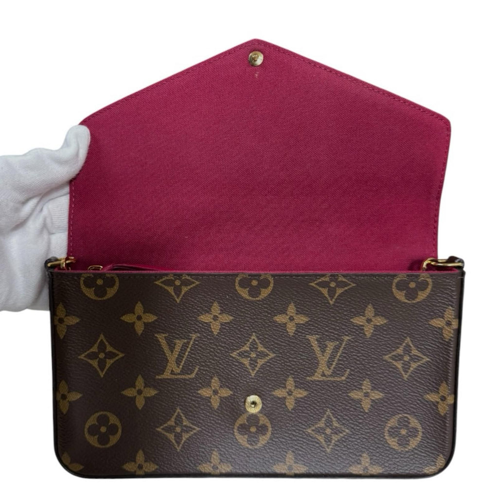 Louis Vuitton Pochette Felicity Monogram Shoulder Bag Canvas Brown — view 7