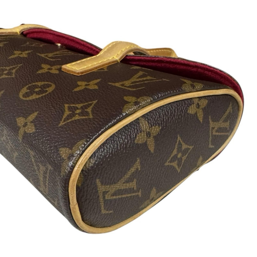 Louis Vuitton Sonatine Monogram Handbag Canvas Brown — view 9