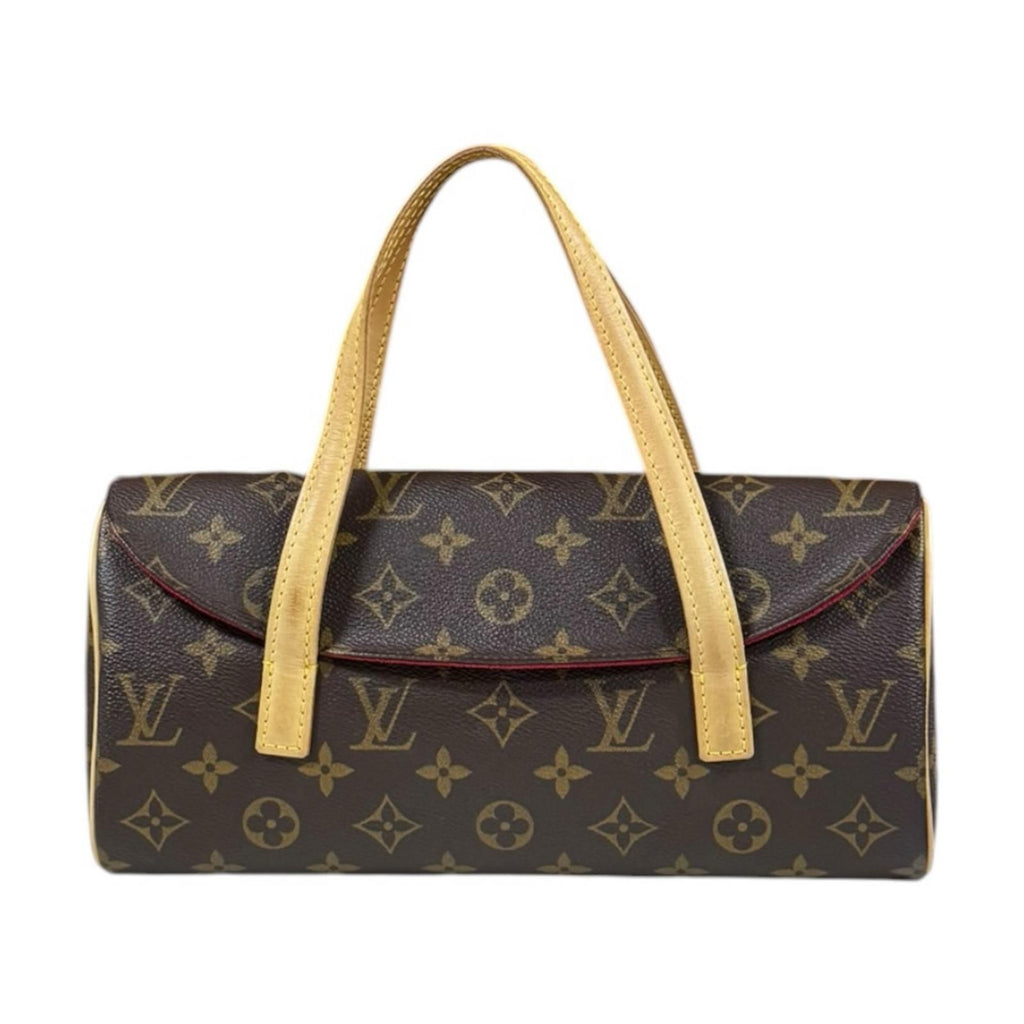 Louis Vuitton Sonatine Monogram Handbag Canvas Brown