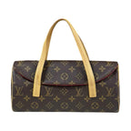 Louis Vuitton Sonatine Monogram Handbag Canvas Brown