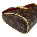 Louis Vuitton Sonatine Monogram Handbag Canvas Brown — view 8