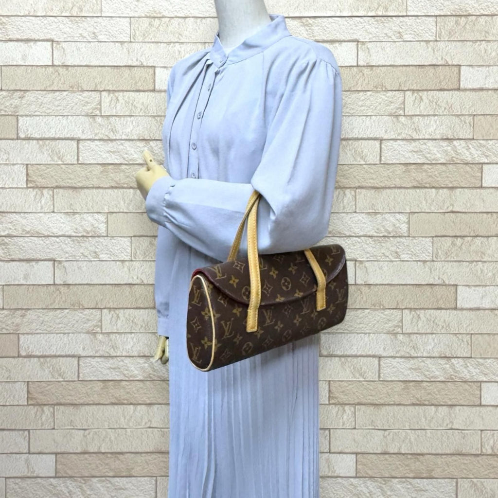 Louis Vuitton Sonatine Monogram Handbag Canvas Brown — view 2