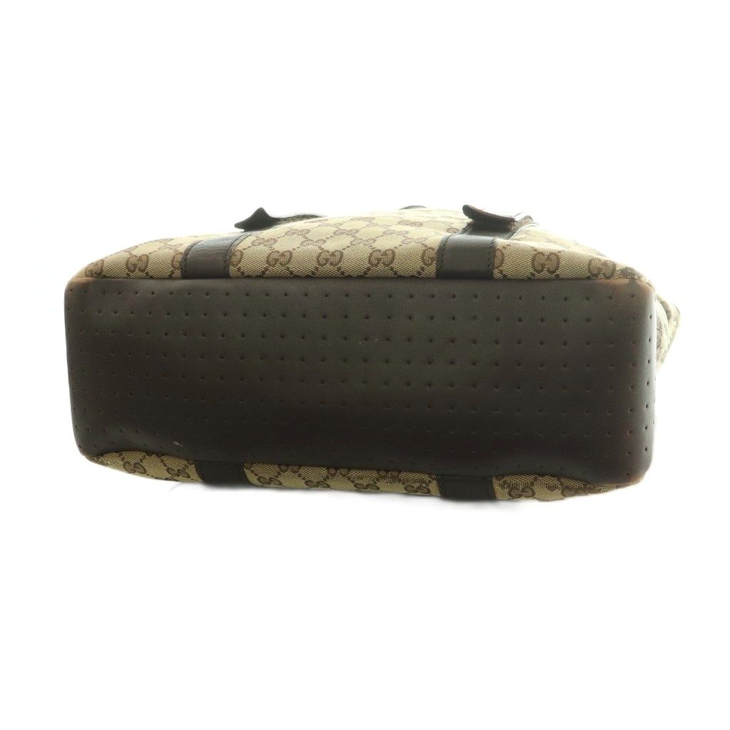 Gucci Tote Canvas Leather GG Pattern Beige Brown — view 4