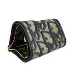 Dior Coin Purse Kiss Lock Canvas Trotter Pattern All Over Logo Plate Beige Black — view 6