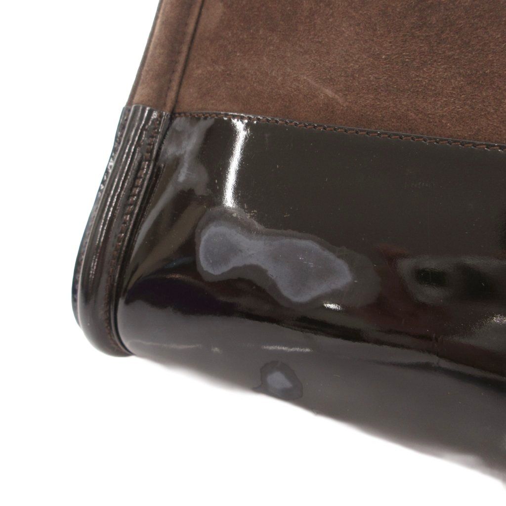 Gucci Shoulder Bag Brown Enamel — view 7