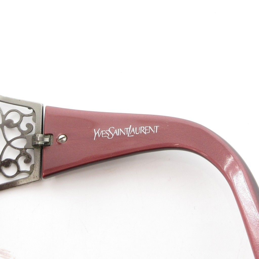 Saint Laurent Oversized Sunglasses Bordeaux Side Logo S TQ Eyewear — view 8