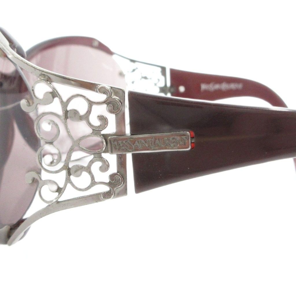 Saint Laurent Oversized Sunglasses Bordeaux Side Logo S TQ Eyewear — view 4