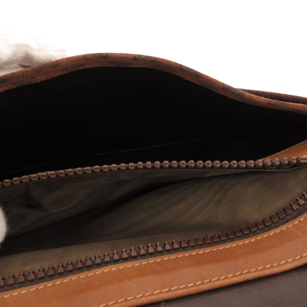 Celine Handbag Clutch Party Brown Suede SD — view 6