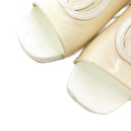 Gucci Sandals Shoes 35 White Wedge Sole Open Toe Logo TQ — view 5