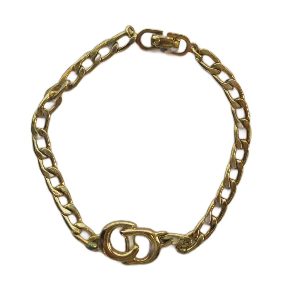Dior Bracelet Bangle Logo Gold