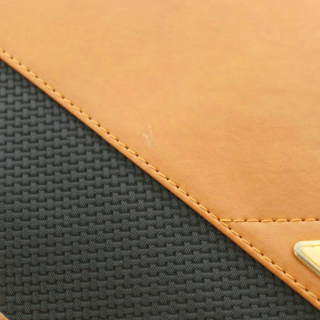 Saint Laurent Vintage Shoulder Bag Flap Leather Crossbody Navy Brown — view 7