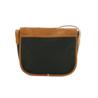 Saint Laurent Vintage Shoulder Bag Flap Leather Crossbody Navy Brown — view 2