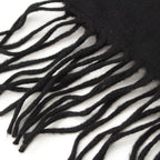 Dior Galliano Era Cashmere Silk Cannage Scarf Shawl Black — view 3