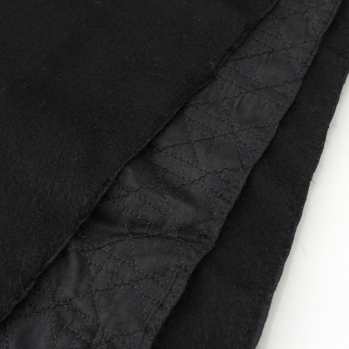 Dior Galliano Era Cashmere Silk Cannage Scarf Shawl Black — view 6