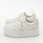 Celine Block Leather Sneakers Platform Shoes White — view 3