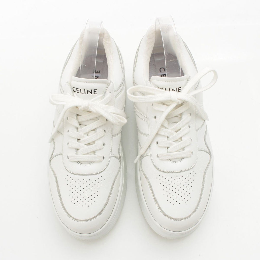 Celine Block Leather Sneakers Platform Shoes White — view 2
