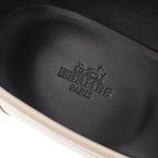 Hermes Royale Leather Fringe Loafers Shoes Beige — view 7