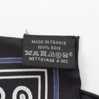 Hermes Carre 55 les Mustangs Bandana Wild Horse Silk Scarf Black — view 9