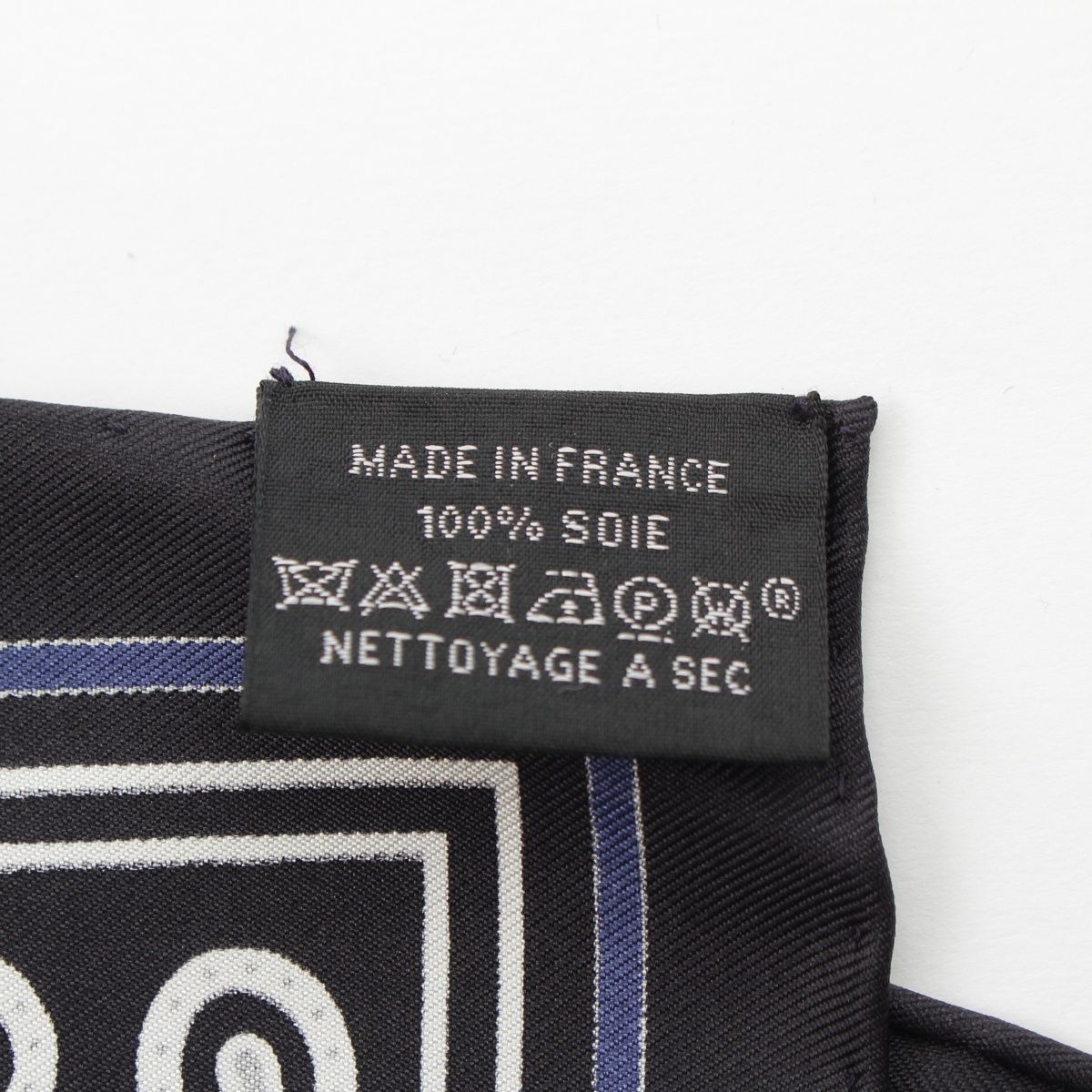 Hermes Carre 55 les Mustangs Bandana Wild Horse Silk Scarf Black — view 9