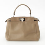 Fendi Peekaboo Mini Leather Shoulder Bag 2-Way Hand Beige — view 4
