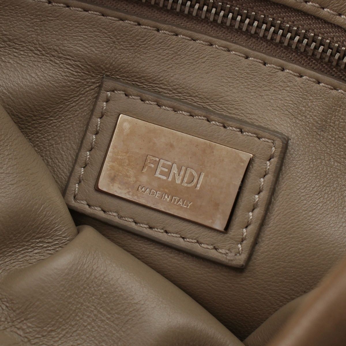 Fendi Peekaboo Mini Leather Shoulder Bag 2-Way Hand Beige — view 7