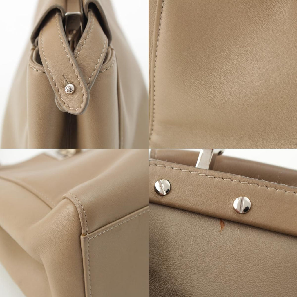 Fendi Peekaboo Mini Leather Shoulder Bag 2-Way Hand Beige — view 9