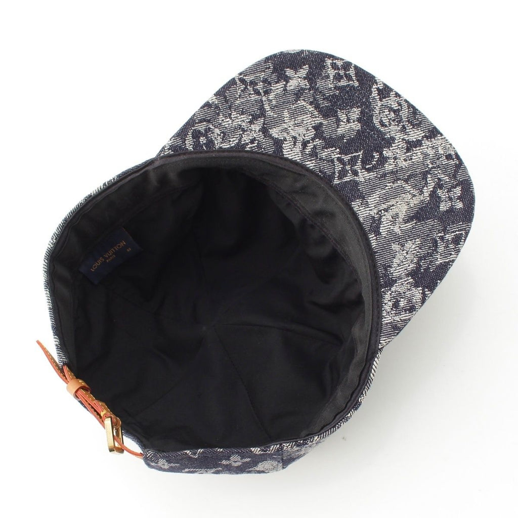 Louis Vuitton Cotton Monogram Tapestry Cap Indigo 60 — view 5
