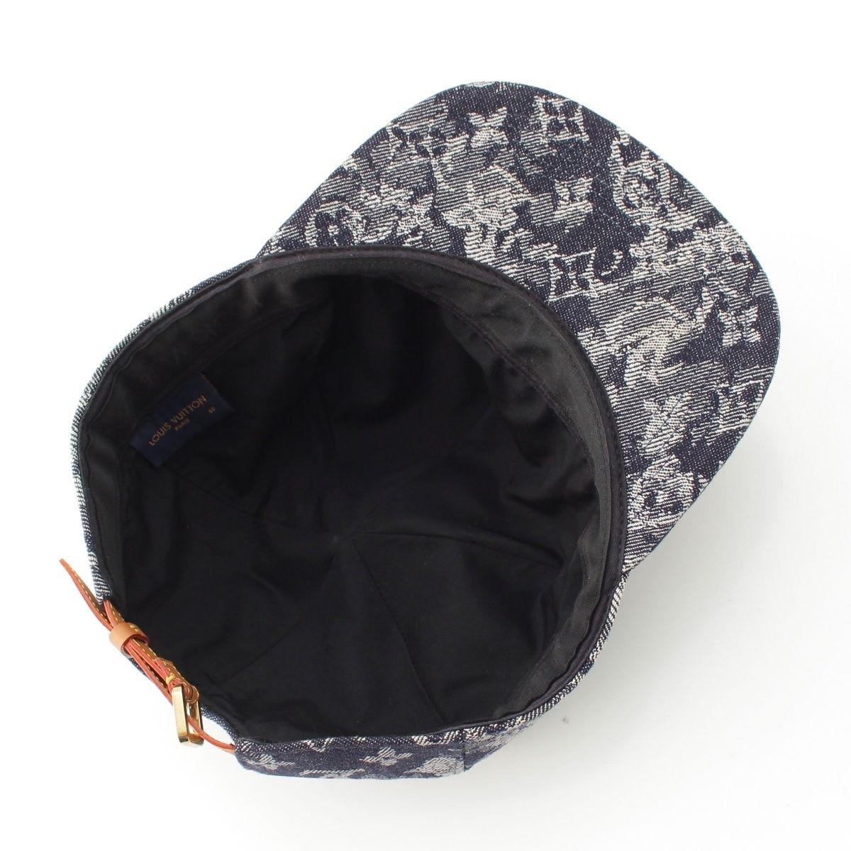 Louis Vuitton Cotton Monogram Tapestry Cap Indigo 60 — view 5