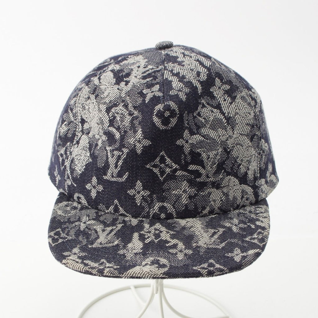 Louis Vuitton Cotton Monogram Tapestry Cap Indigo 60 — view 2