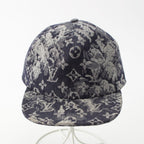 Louis Vuitton Cotton Monogram Tapestry Cap Indigo 60 — view 2