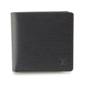 Louis Vuitton Portobiert Cles Epi Leather Bifold Wallet Black
