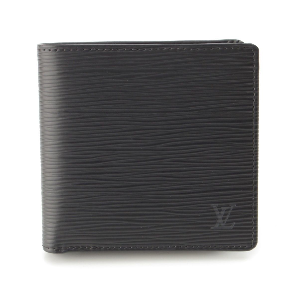 Louis Vuitton Portobiert Cles Epi Leather Bifold Wallet Black