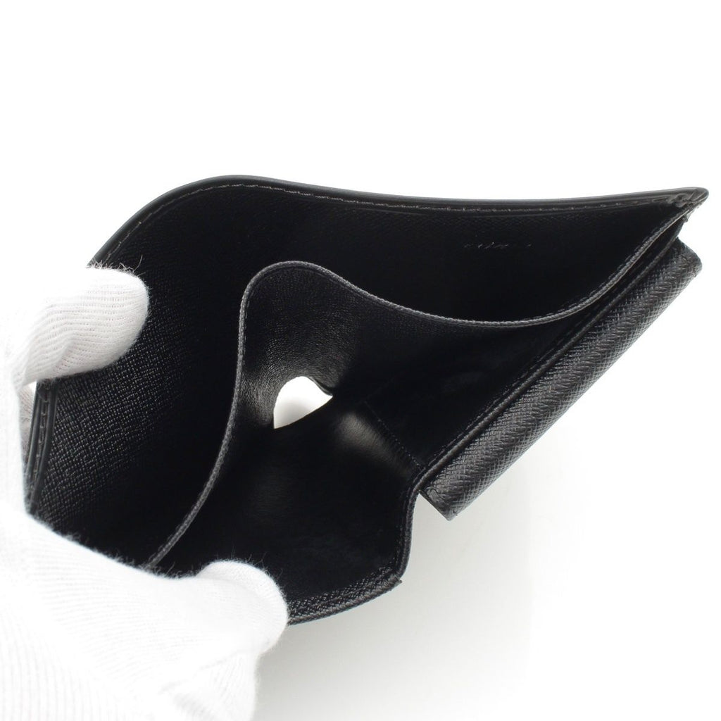 Louis Vuitton Portobiert Cles Epi Leather Bifold Wallet Black — view 6