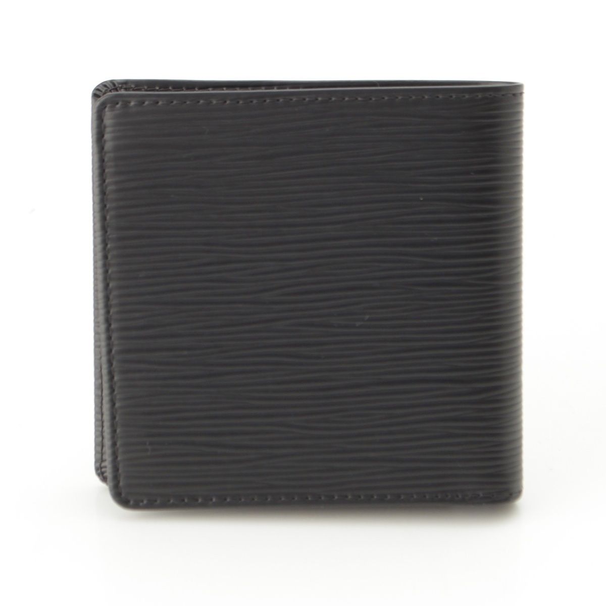 Louis Vuitton Portobiert Cles Epi Leather Bifold Wallet Black — view 2