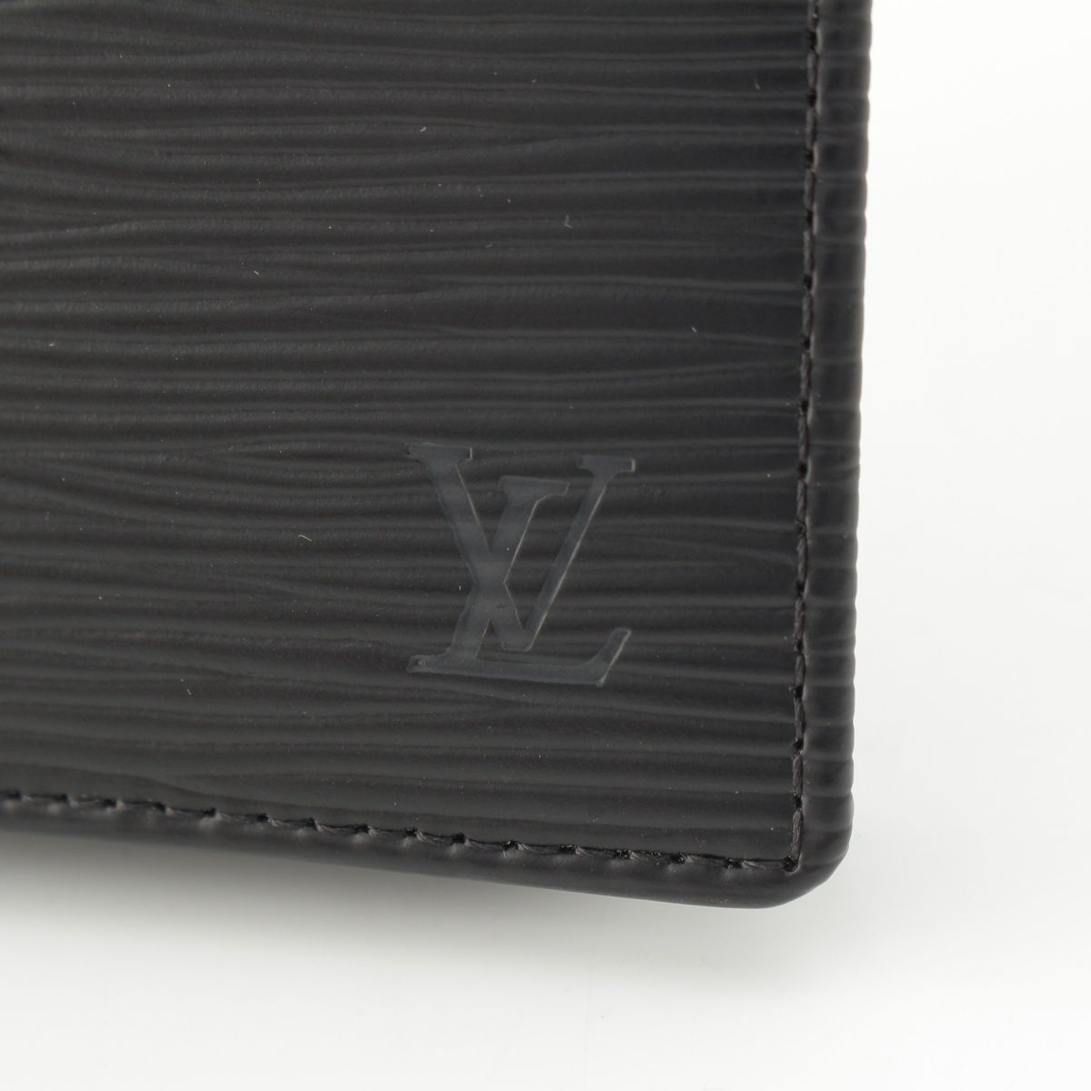 Louis Vuitton Portobiert Cles Epi Leather Bifold Wallet Black — view 8