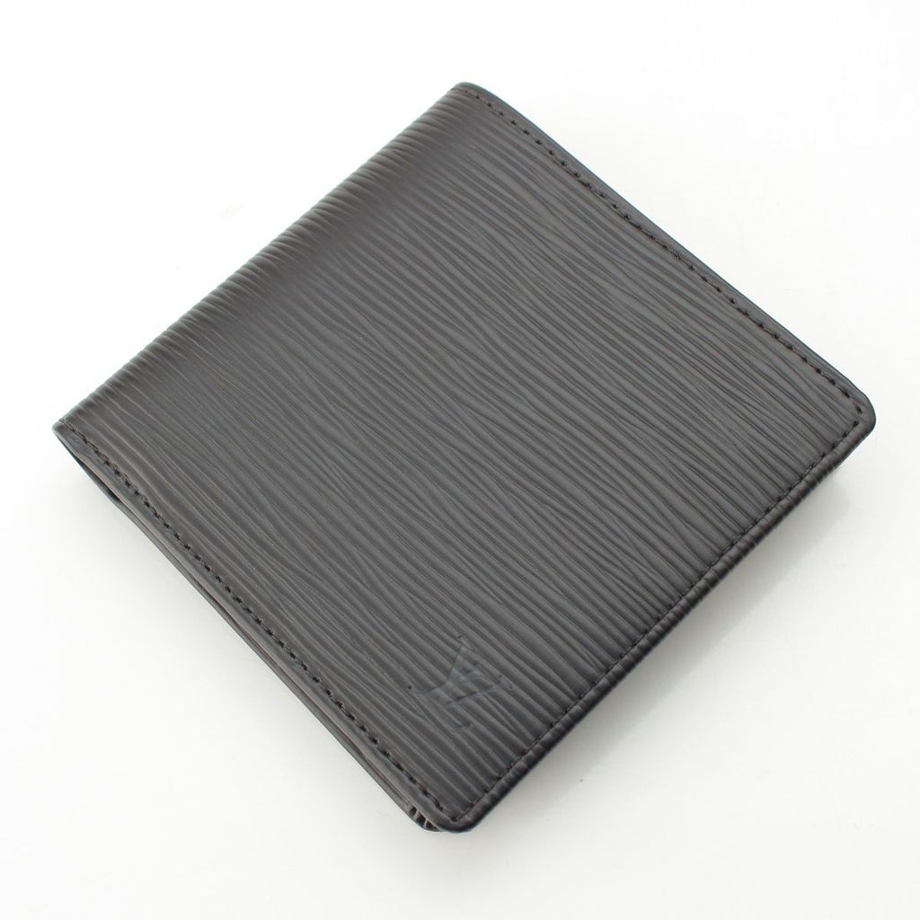 Louis Vuitton Portobiert Cles Epi Leather Bifold Wallet Black — view 3